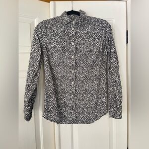 J Crew floral button down blouse. New, XS